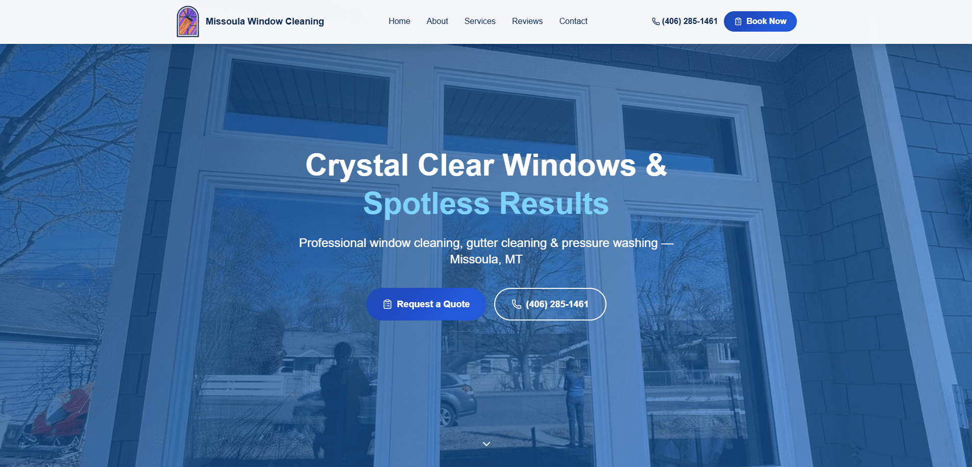 Missoula Window Cleaning website preview